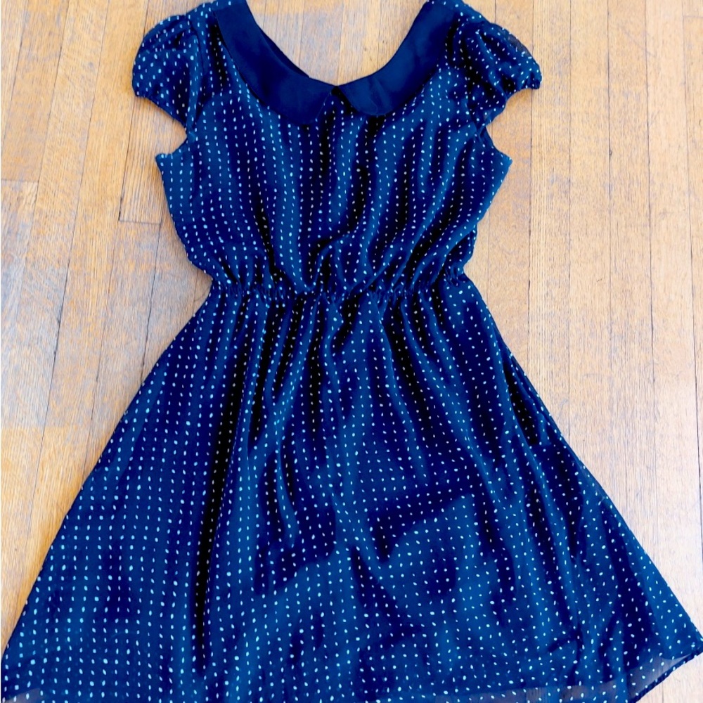 Black with White Polkadots Babydoll Dress “Glam & Fame”